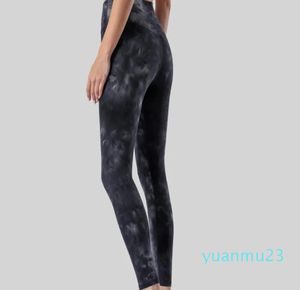 Pantalones de Yoga Fitness cintura alta cadera desnudo estiramiento secado rápido Tie Dye pantalones deportivos personalizados correr Golf al aire libre