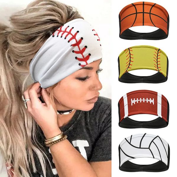 Bandas para el cabello de yoga 1 pieza Diademas de estilo deportivo para mujeres Fútbol Baloncesto Voleibol Softbol Patrones Antideslizante Sudor Absorción 231212