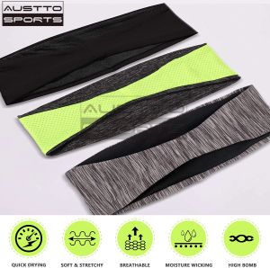 Yoga -haarbands Austo Sports Headband Slim Training Cooling Sweatband voor mannen Women Running Sycling Outdoor Sport Drop Delivery Outoo Otazf