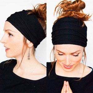 Yoga Hair Bands Fashion Women Headband Sports Accessories Zachte elastische brede yoga -kopfolie Soft Tube Headband Fen Klr Yoga -hoofdbanden L221027