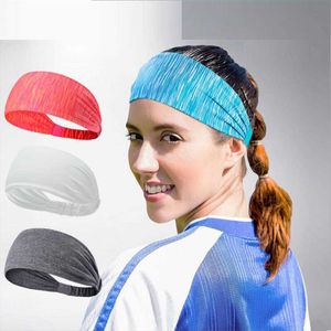 Yoga Hair Bands Provow Women Headband Sport Goods Sweat Band Bandeau Sport Safety Elastic Yoga Headband Dames Men Fitness Head Band Sport L221027