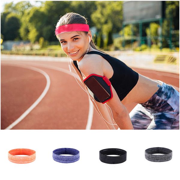 Bands de coiffure de yoga Femmes Bandeau de bande sport Yoga Bande de yoga Silicone Anti-Slip Ri Anti-Perspirant Breatte Band Band Feming Hair Accessories Headwear L221027