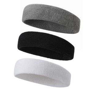 Yoga Hair Bands Women/Men Cotton Elastic Sweat Band Sport Hoofdband Running Fitness Head Band Hair Bandage Cycling Prevent Sweat Band L221027