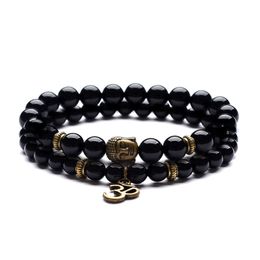 Yoga genezende steen foto armband oude bronzen om boeddha hoofd armband aanbevolen sieraden