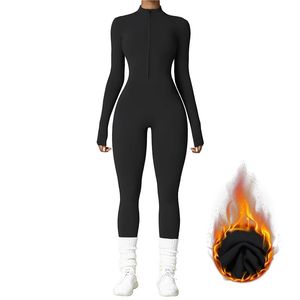 Yoga Jumpsuits One Piece Dames Tracksuit Yoga Set Training Training Lange Mouw Zipper Sportswear Gym Set Workout Kleding voor vrouwen 240402