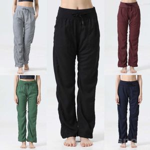 Yoga Lady Fitness Pantalon Workout Sweatpant Femme Straight-Leg Workout Prêt à Pantalon Pleine Longueur Poches Exercice Yogas Pantalon Populaire Casual