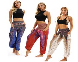 Yoga legging Yoga broek Tie-dye grijze bloem Bedrukt Hoge tailleband zak Recht Los Yoga legging lounge balance workout broek7384761