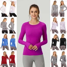 Yoga T-shirt met lange mouwen voor vrouwen Strak Sport Snel Tech Full Stretch Training T-shirts Hoge Elasticiteit Gym Tops Populaire Swift Speed Tee Girl