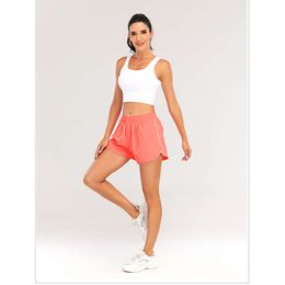 Yoga Lu-01 Brand Outfits para mujeres con pantalones cortos de cintura alta Pantalones cortos Continuación de niñas con pantalones para adultos elásticos Sportsw Alta calidad 15 136