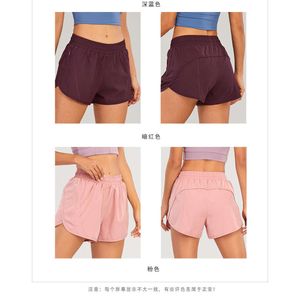 Yoga LU-02 Brand Dames Outfits Shorts Oefen korte broek met ritszak Fitness Wear Girls Running Elastic Female Pants Sportswear 998