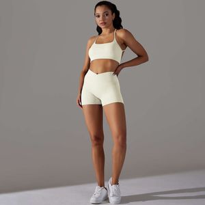 Yoga lu align se sentir set nue short femme fiess costume sports sets gym porter des vêtements d'entraînement pour la tenue sportive de sport pour femmes dames s