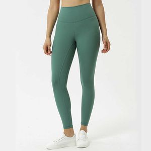 Yoga Lu Lu UARUN Pantalones de Gimnasia Alineados para Mujer Mallas Deportivas de compresión Top Tejido de Nailon Tunicontrol Limón
