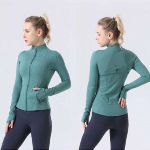 Yoga LU Nueva Camiseta de Gimnasio con Manga Larga sin Costuras Deportes Apretado Fitness Yoga Top Ropa Deportiva para Correr L