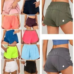 Yoga LU Pantalons courts Marque Femmes Yoga Tenues Taille haute Shorts Exercice Fitness Wear Filles Courir Élastique Adulte Pantalon Sportsw 3 Hig High s