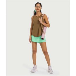 Yoga lu Sport sujetador alineado Vest as tanque Camiseta Camiseta de camisa encabezados LL Lemon Lu-08 Gry 2024 Tops de verano