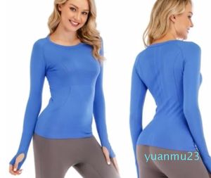 Yoga lu femmes portent Swiftly Tech dames sport t-shirts à manches longues tenue T-shirts évacuant l'humidité tricot haut