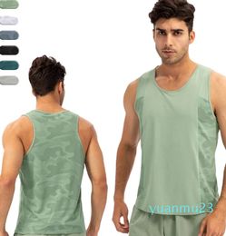 Yoga Luluemon Mannen Gym Kleding Mouwloos Sport Workout Vest Hardlooptraining Tank Top Elastische Mannen Fitness Tank Top Ademend Man Activewear gym clo