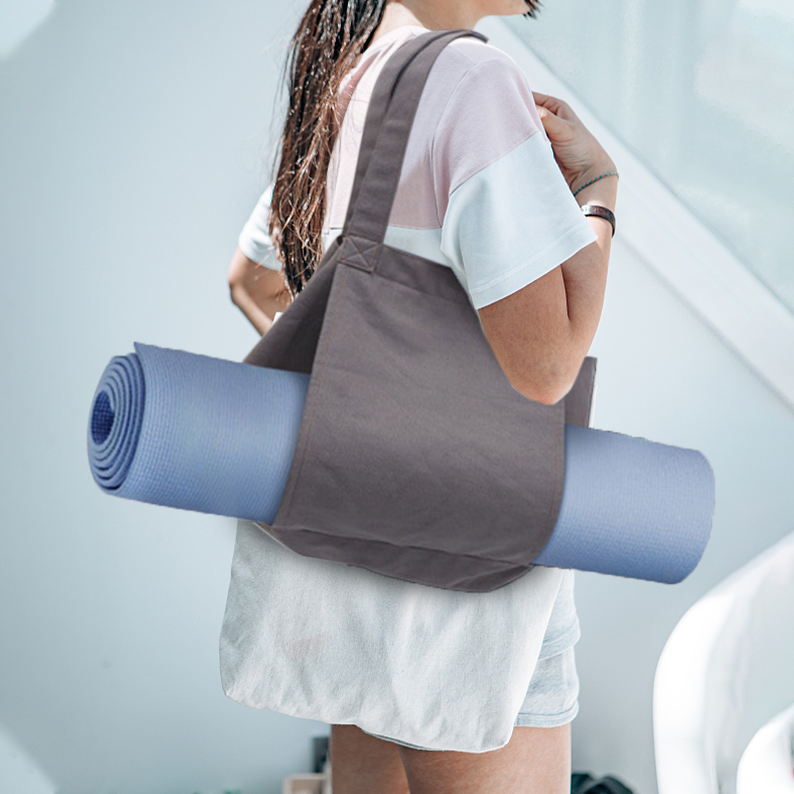 Yoga Mat Väskor Gymväska med yogamathållare Yoga Mat Bag Yoga Tote Carrier Axelväska Bär all Tote för Office Yoga Pilates