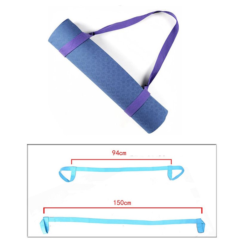 Yogamatten -Trägerriemengürtel Einstellbarer Schultergurt Yogamatte Trage Yoga -Säulenrolle Rucksack Stretchbündelseil