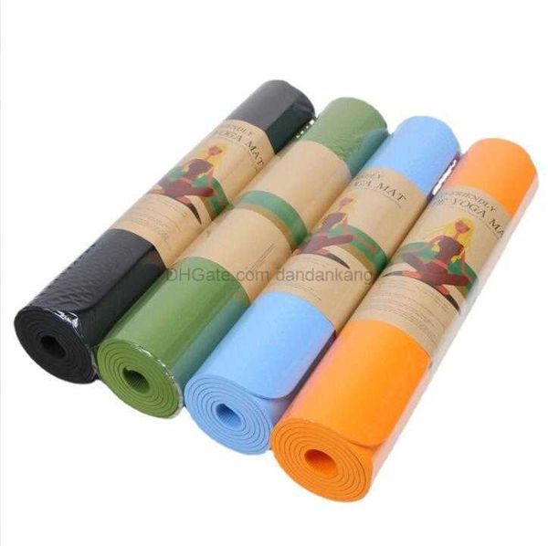 Tapis de yoga Matériau respectueux de l'environnement Yoga antidérapant Pilates Fitness à la maison Coussinets d'exercice de gymnastique portable nature caoutchouc Tapis d'entraînement antidérapants en gros