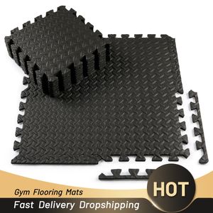 Yoga Mats 12Pcs Eva Foam Mat AntiSlip Home Rug Gym Puzzle Exercise Floor Baby Play Interlocking for Workout 230907