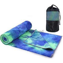 Tapis de yoga 183 * 63 * 1,5 cm Serviette de tapis Impression antidérapante Épaississement Serviette chaude absorbant la sueur pour Bikram chaud Pilates J230506