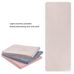 Yogamatten 1836802cm Dubbellaagse mat Antislip PVC Suède Licht en dun Draagbaar kussen Beide zijden verkrijgbaar Milieuvriendelijk 230814