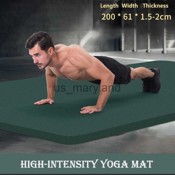 Tapis de yoga 200CM 20MM Haute Qualité Extra Sport Épais NBR Tapis Antidérapants Pour Fitness Pilates Gym Home Fitness Insipide Sport Pads J230506