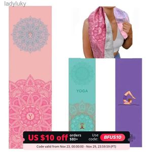 Tapis de yoga 30*100 CM serviette de Yoga Fitness daim imprimé Superfiber sport voyage séchage rapide Wopping Yoga exercice serviette tapis PilatesL240118