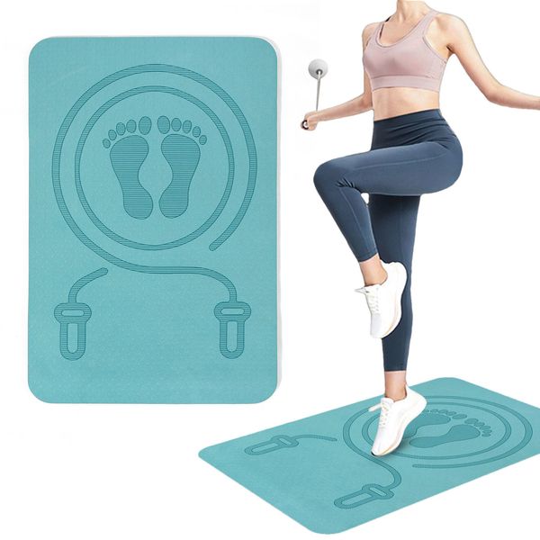 Tapis de yoga 610mm tapis de corde à sauter antidérapant TPE à sauter coussin d'absorption des chocs entraînement Fitness pour accessoires de gymnastique à domicile 40x60cm 230606