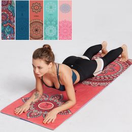 Yogamatten 63185cm Antislipmat Deken Handdoek Gym Fitness Pilates Oefening Sport Reizen Patroon Home Cover Sneldrogend 230907