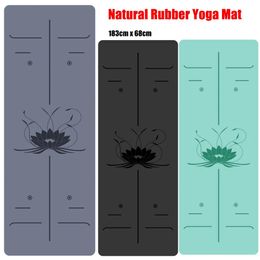 Yogamatten Natuurrubber Mat Professioneel Lotus Patroon PU Milieumateriaal Sport Pilates Hervormer 183cm68cm5mm 231012