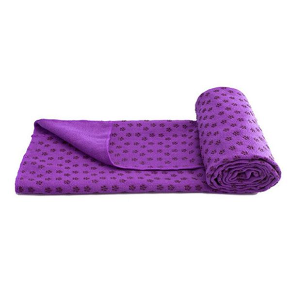 Mattes de yoga Polyester Sports Mat anti-intercarne Pilates serviette intérieure pliable avec sac en filet