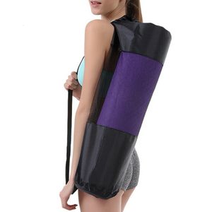 Tapis de yoga Portable 65 cm Oxford tissu filet sac résistant à l'usure tapis poche réglable pliable lavable Fitness pochette 230814