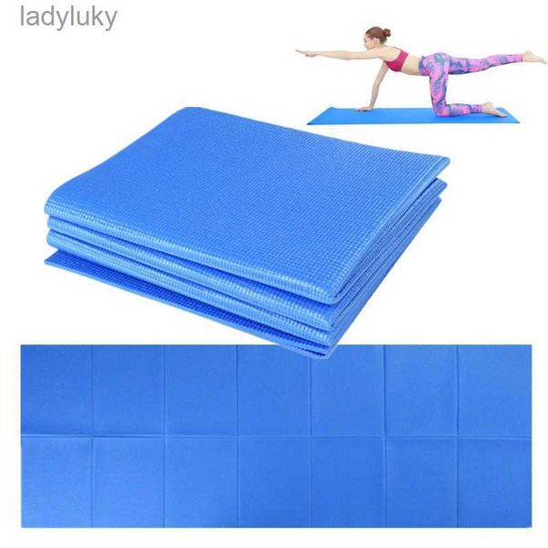 Mattes de yoga Portable PVC pliage de yoga pliant Mat de yoga non gymnastique sport Pilates Body Body Fitness Mat de yoga exercices EquipmentL240118