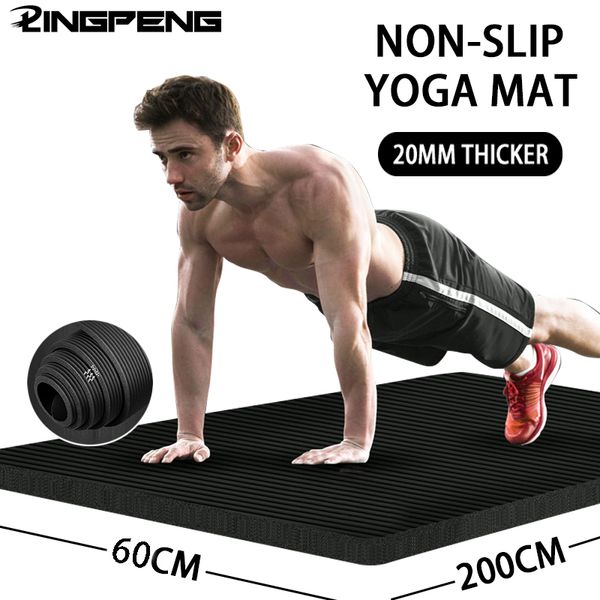 Tapis de yoga tapis de qualité supérieure épais antidérapant exercice pieds nus s'adapte à n'importe quel sol pour étirer le cardio ou l'entraînement à domicile 230814