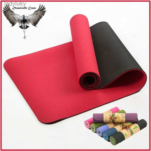 Tapis de yoga Tapis de yoga antidérapants TPE Insipide Marque insipide Pilates 8 couleurs Tapis d'exercice de gymnastique Sac gratuit 183 cm X 61 cm 18 cm x 61 cm L240118