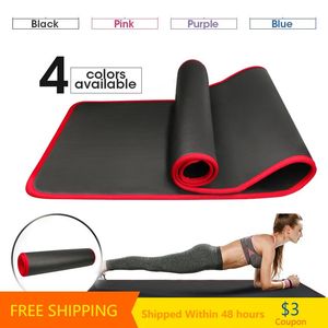 Esterillas de yoga YECOKISO 10 mm extra gruesas 183 cm x 61 cm Esteras de yoga NRB Estera de ejercicio antideslizante Fitness Pilates sin sabor Esteras de gimnasio con vendaje 231211