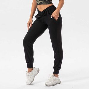 Yoga negen leggings trekstring aanpassing slank fit jogging gym kleding vrouwen sport casual vrijetijd veelzijdige strakke broek