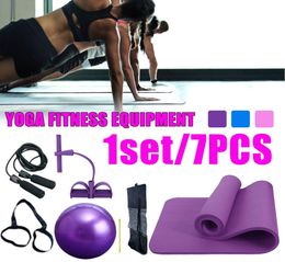 Yoga of Pilates Set Kit 10 mm dikke yoga mat 25 cm rubber BA 2 riemen springtouw C02234736363
