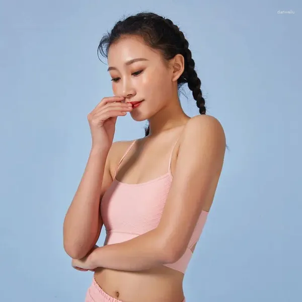 Yoga Outfit 2023 Bh Product Schoonheid Terug Ondergoed Vrouwelijke Student Koreaanse Fitness Vest Vrouw Dunne Gedeelte Grote Borsten Show Small