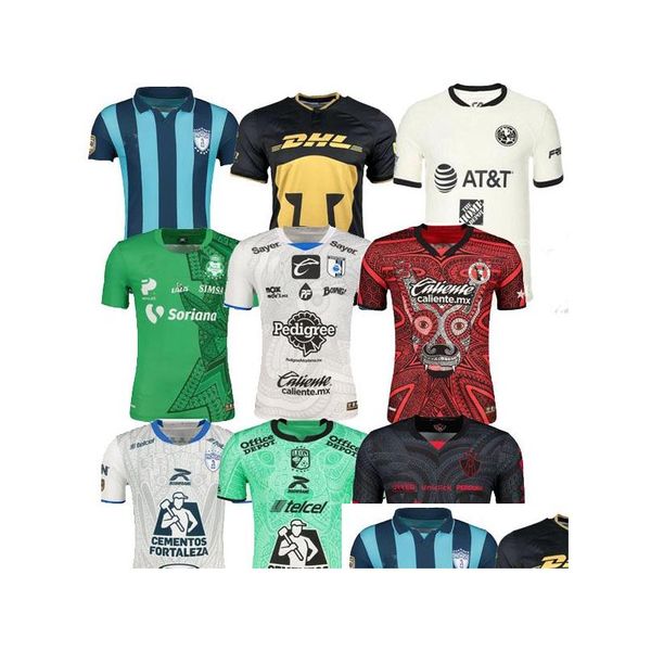 Tenue de yoga 2023 Pachuca Club Atlas America Soccer Jerseys C.F. Monterrey Unam Leon Queretaro Santos Laguna Xolos Tijuana troisième DHC5T