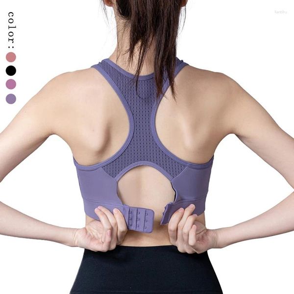 Traje de yoga 2024 Sin anillo de acero Sujetador deportivo A prueba de golpes Gimnasio reunido Gimnasio Running Pilates Ropa interior Hermosa espalda Chaleco de punto