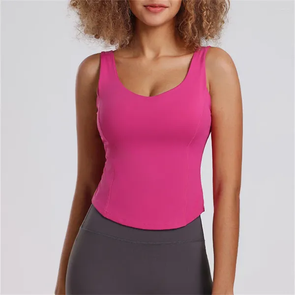 Yoga Outfit 2024 S-XL Pad Femmes Sous-vêtements Sports Bras Fitness Running Jogging Gym Wear Stretch Sling Sport Top Athletic Vest Bra