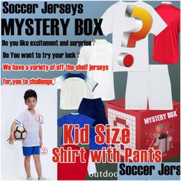 Atuendo de yoga 22 22 23 Liquidación misteriosa Box Jerseys de fútbol Tamaño de niños Cualquier nombre de equipo y número de número Tailandia Calidad Tailatina A VENTA SH DHGFH