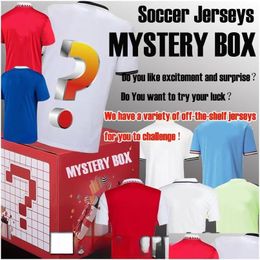 Tenue de yoga 22 23 Box Mystery Box Soccer Jerseys Fans Jouer Player Version Tous les équipes Shorts Pants de football Shirts Men Kits Kits Thai Drop Dhkgo