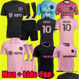 Yoga -outfit 3xl 4xl 2023 2024 Inter Miami Soccer Jerseys CF Messis Martinez Higuain MLS 23 24 Dames Kids Kit Voetbal Shirts Pla Dhqnu