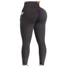 Yoga Outfit Activewear Sport Legging Femmes Bubble BuScrunch Pantalon Taille Haute Taille Plus Taille Pantalon de piste élastique Courir Formation Leggin