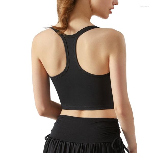 Tenue de yoga Antibom Soutien-gorge de sport haute résistance Respirant Coussin de poitrine intégré Sangle de suspension Débardeur à dos nageur Sous-vêtement serré