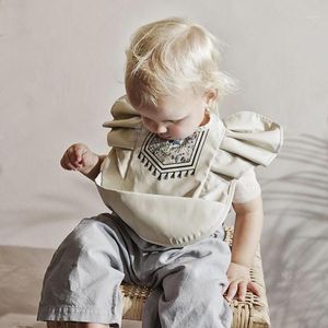 Yoga Outfit Baby Bibs Waterdichte Zuigeling Eten Schort Mouwloze Vleugels Kunst Smock voor Kids Spullen Borstbescherming Voeden 0-3t